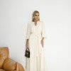 VESTIDO LONGO DARA MANGA LONGA - AREIA