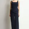 CONJUNTO RUTE CALÇA COM BLUSA ZÍPER - AZUL MARINHO