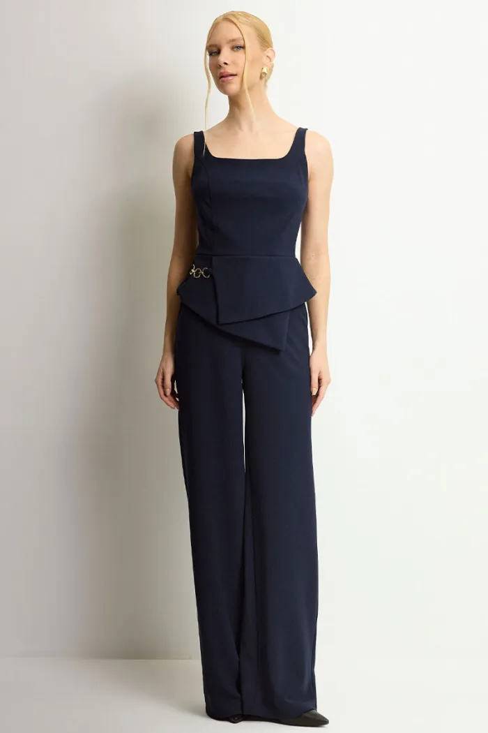 CONJUNTO RUTE CALÇA COM BLUSA ZÍPER - AZUL MARINHO