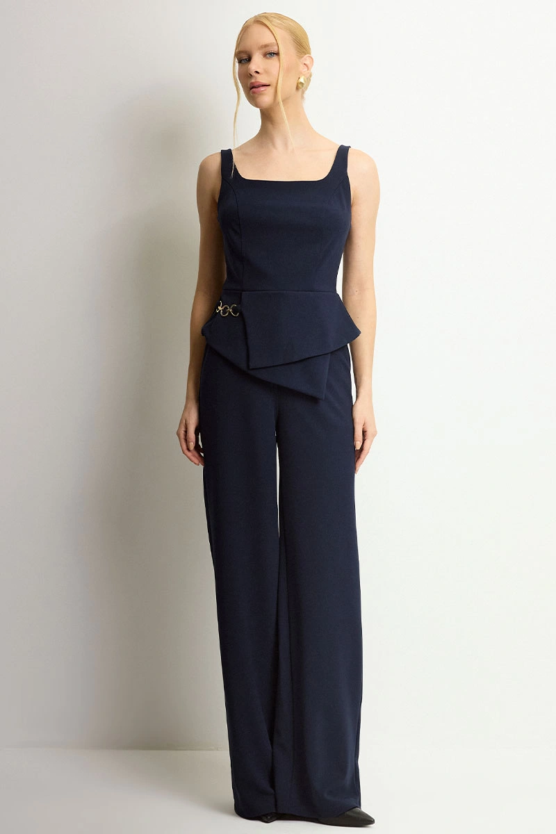 CONJUNTO RUTE CALÇA COM BLUSA ZÍPER - AZUL MARINHO