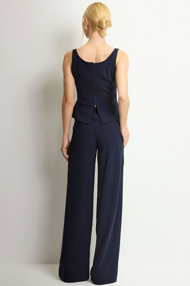 CONJUNTO RUTE CALÇA COM BLUSA ZÍPER - AZUL MARINHO
