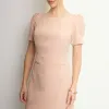 VESTIDO ALDA CURTO MANGA - BEGE