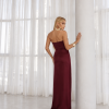 VESTIDO DE FESTA BARCELONA T.Q.C PLISSADO - MARSALA