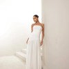 VESTIDO DE FESTA ALICE MICROTULE COM CAPA - OFF WHITE