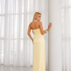 VESTIDO DE FESTA BARCELONA T.Q.C PLISSADO - AMARELO