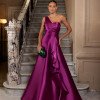 VESTIDO DE FESTA FIRENZE ZIBELINE UM OMBRO - FÚCSIA