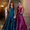 VESTIDO DE FESTA FIRENZE ZIBELINE UM OMBRO - FÚCSIA