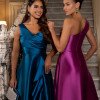 VESTIDO DE FESTA FIRENZE ZIBELINE UM OMBRO - FÚCSIA