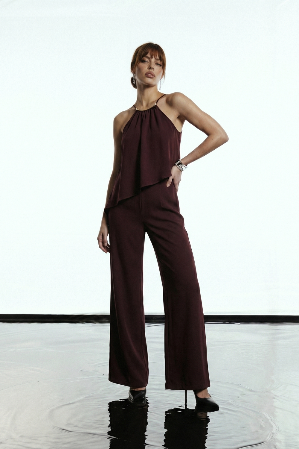 CONJUNTO STEFANE ALFAIATARIA GLAMOROUS - MARROM