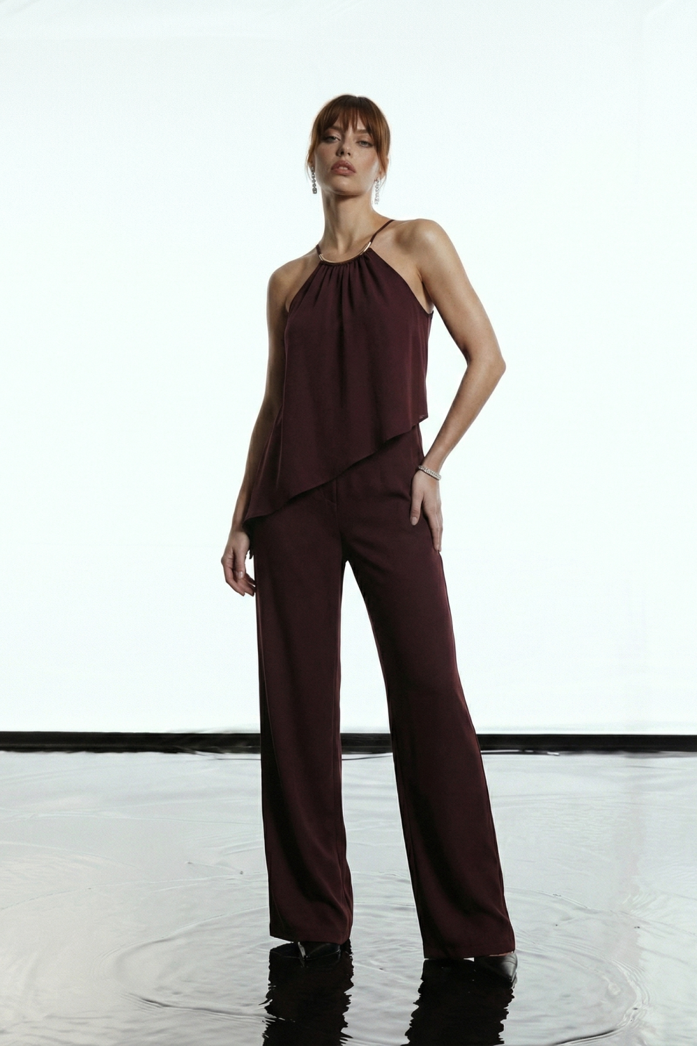 CONJUNTO STEFANE ALFAIATARIA GLAMOROUS - MARROM