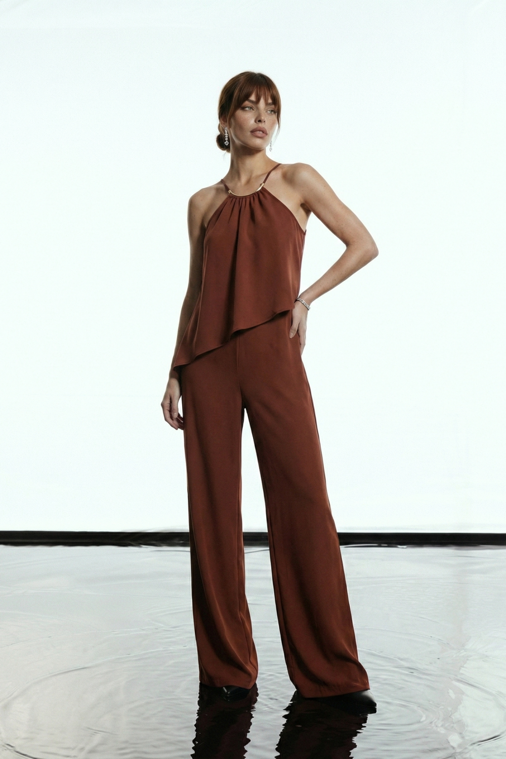 CONJUNTO STEFANE ALFAIATARIA GLAMOROUS - CARAMELO