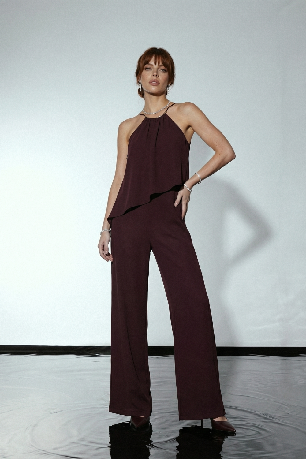 CONJUNTO STEFANE ALFAIATARIA GLAMOROUS - MARROM