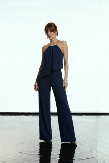 CONJUNTO STEFANE ALFAIATARIA GLAMOROUS - AZUL MARINHO