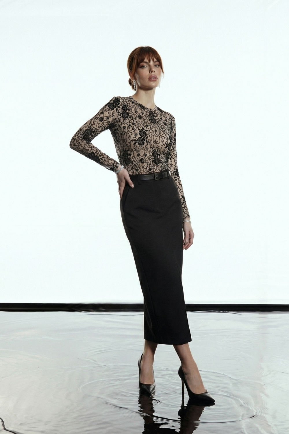 BODY TUANI TULE DAMASK GLAMOROUS - AREIA