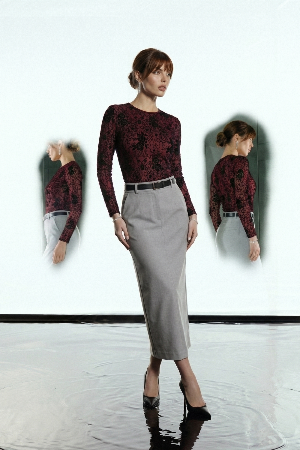 BODY TUANI TULE DAMASK GLAMOROUS - VINHO