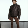 JAQUETA STELLA BOMBER COURO ECO GLAMOROUS - MARROM