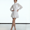 VESTIDO AURORA ML BABADO GLAMOROUS - OFF WHITE