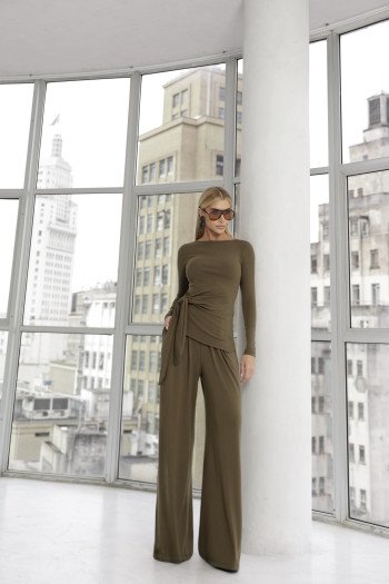 CONJUNTO ANA PAULA BLUSA NÓ - VERDE MUSGO