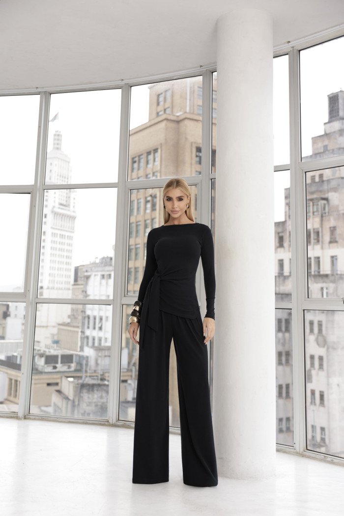 CONJUNTO ANA PAULA BLUSA NÓ - PRETO