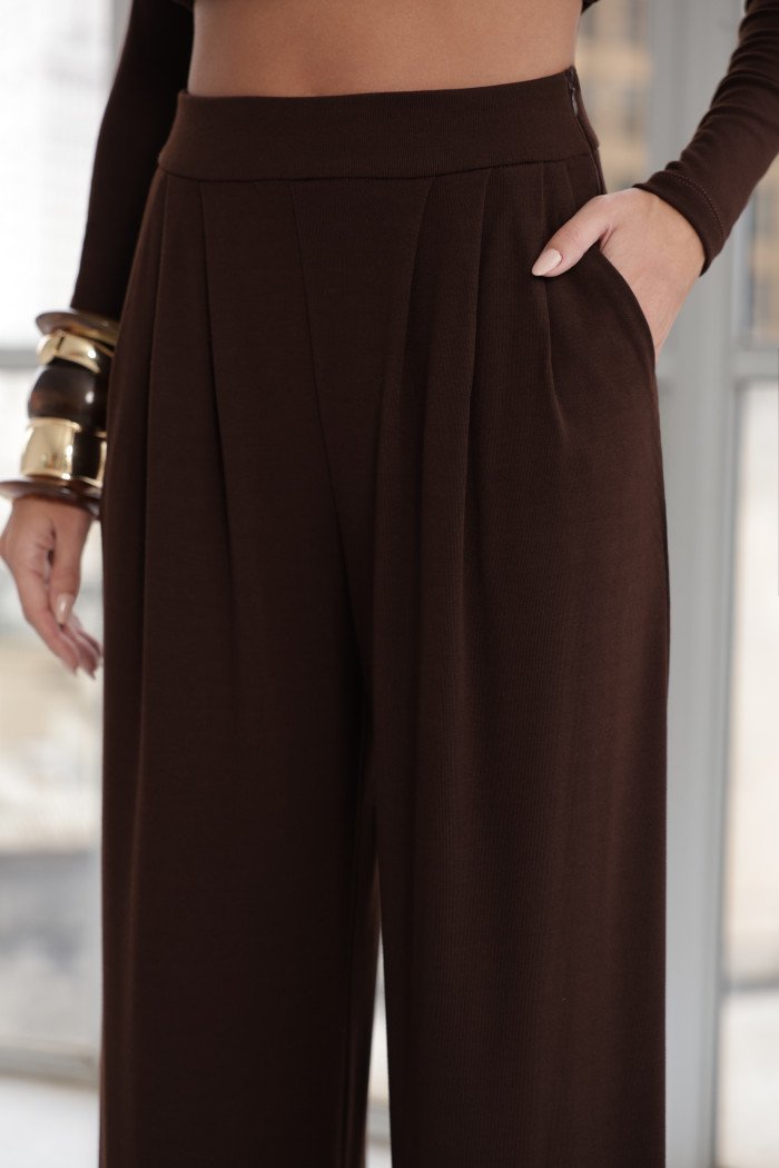 CONJUNTO ANA PAULA BLUSA NÓ - MARROM