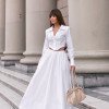 CONJUNTO KATARINA CAMISA COM SAIA EVASÊ - OFF WHITE