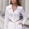 CONJUNTO KATARINA CAMISA COM SAIA EVASÊ - OFF WHITE