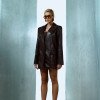 BLAZER IRLANDA COURO CROCO - CAFÉ