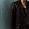 BLAZER IRLANDA COURO CROCO - CAFÉ