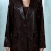BLAZER IRLANDA COURO CROCO - CAFÉ