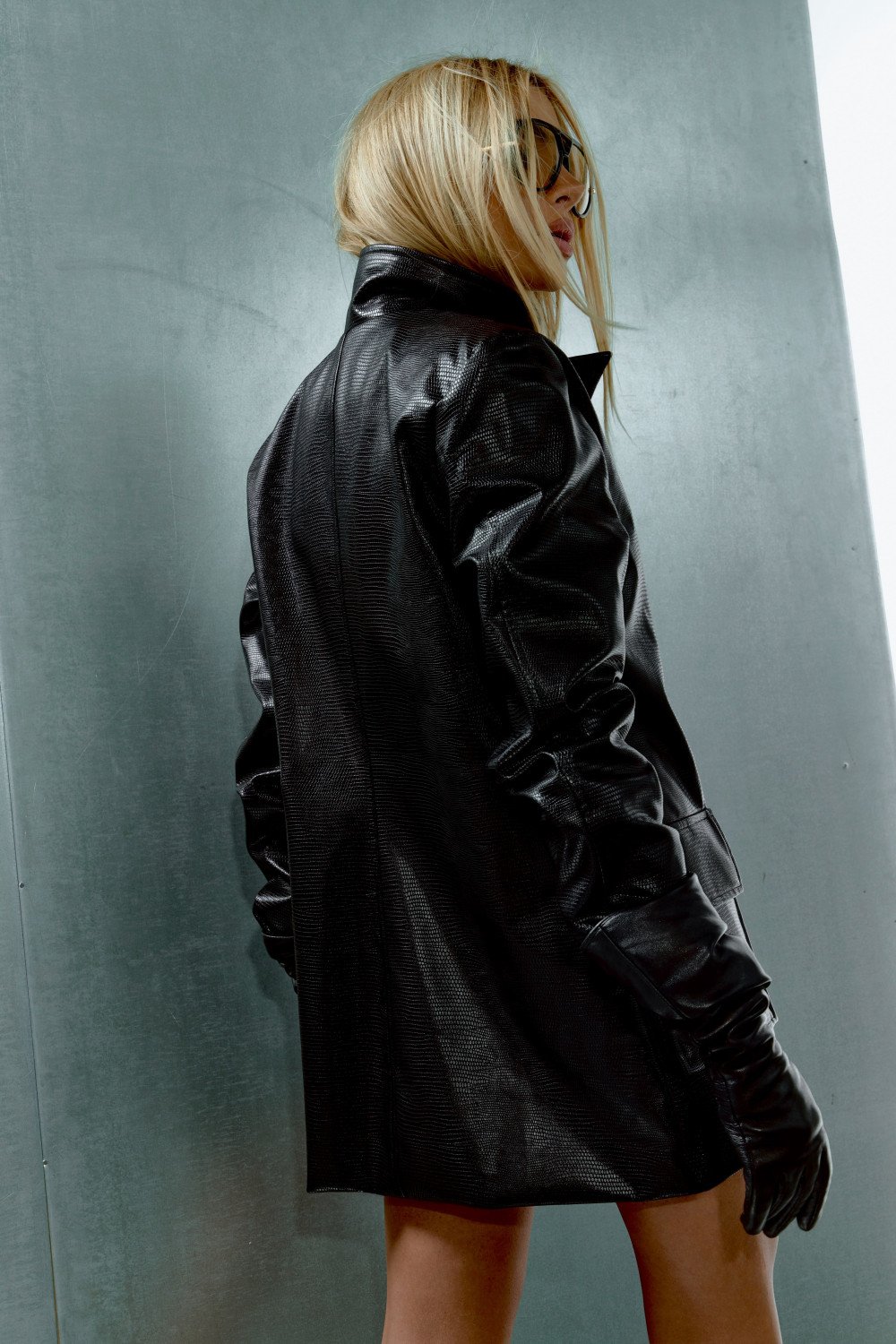 BLAZER IRLANDA COURO CROCO - PRETO