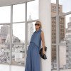 CALÇA JULLY ALADIM JEANS CHAMBRÉ - AZUL CLARO