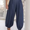 CALÇA JULLY ALADIM JEANS CHAMBRÉ - AZUL ESCURO