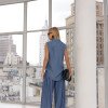 CAMISA JULLY JEANS CHAMBRÉ - AZUL CLARO