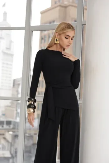 CONJUNTO ANA PAULA BLUSA NÓ - PRETO