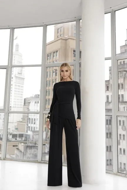 CONJUNTO ANA PAULA BLUSA NÓ - PRETO