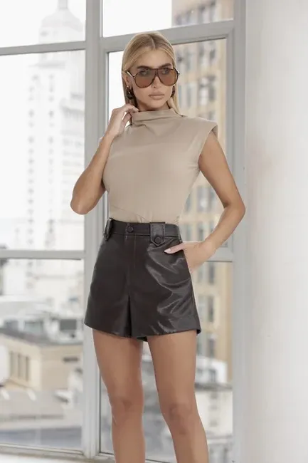 BLUSA RAFA BARRA TORCIDA - BEGE 