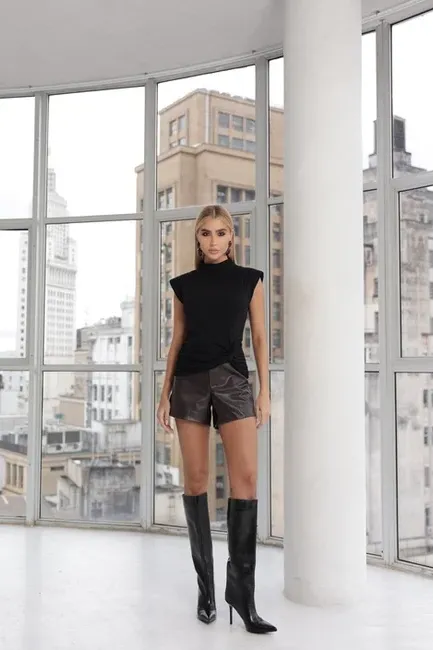 BLUSA RAFA BARRA TORCIDA - PRETO