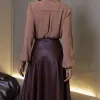 CAMISA MÁRCIA MANGA ABERTA - CAPUCCINO