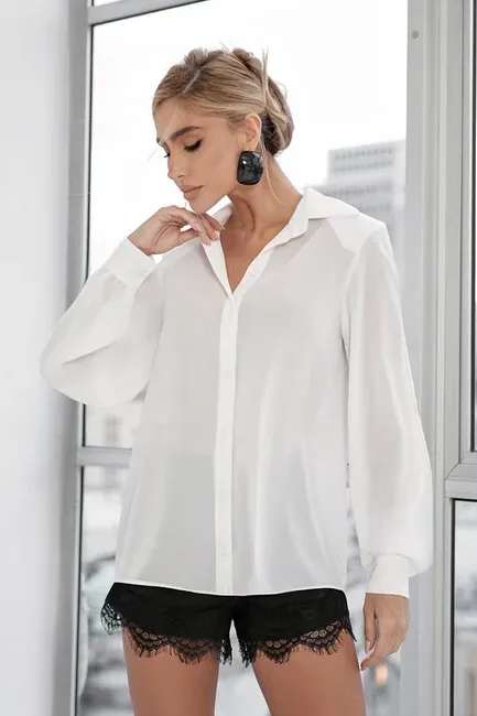 CAMISA MÁRCIA MANGA ABERTA - OFF WHITE