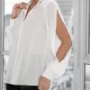 CAMISA MÁRCIA MANGA ABERTA - OFF WHITE