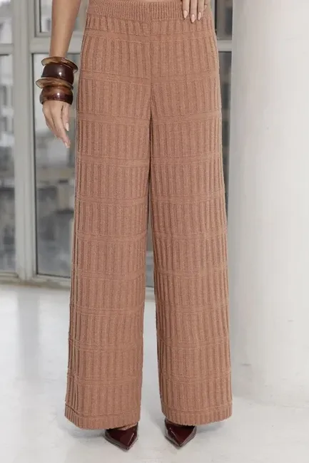 CONJUNTO ADELE REGATA E CALÇA TRICÔ - ROSÉ
