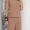 CONJUNTO ADELE REGATA E CALÇA TRICÔ - ROSÉ