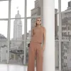 CONJUNTO ADELE REGATA E CALÇA TRICÔ - ROSÉ