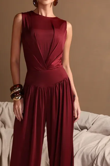 CONJUNTO BODY E CALÇA NATHALIA - MARSALA