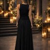 VESTIDO PAULA LONGO JERSEY - PRETO