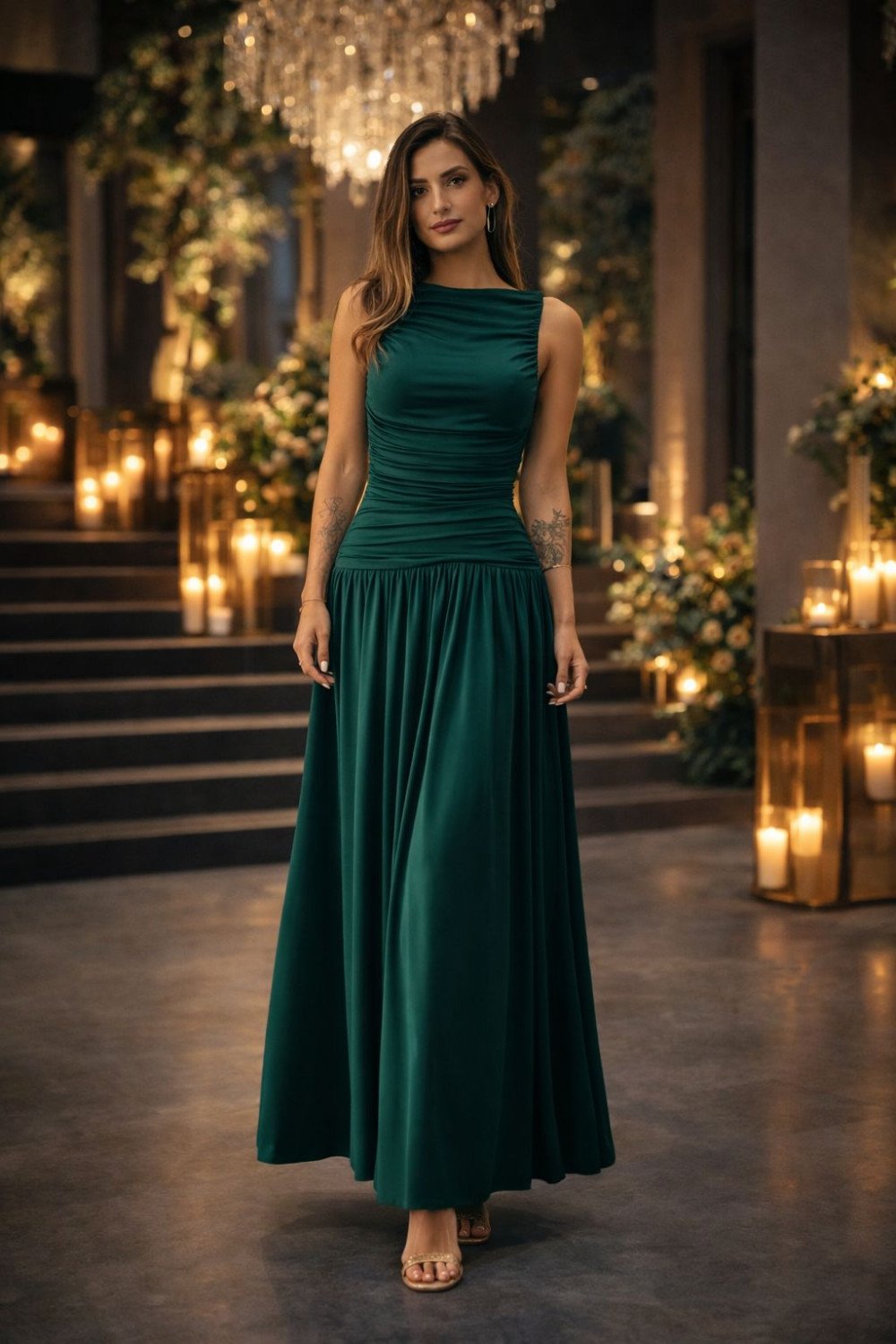 VESTIDO PAULA LONGO JERSEY - VERDE