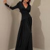 VESTIDO YASMIN JERSEY MANGA LONGA - PRETO