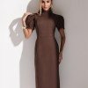 VESTIDO MIDI AYLA VAZADO COSTAS - MARROM