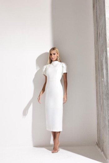 VESTIDO MIDI AYLA VAZADO COSTAS - BRANCO