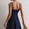 VESTIDO TEODORA COM ALÇA E BOLSOS - AZUL MARINHO